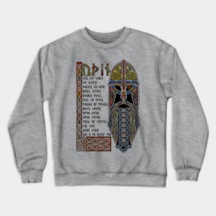 Odin - Hiberno Norse style - based on the Book of Kells Crewneck Sweatshirt